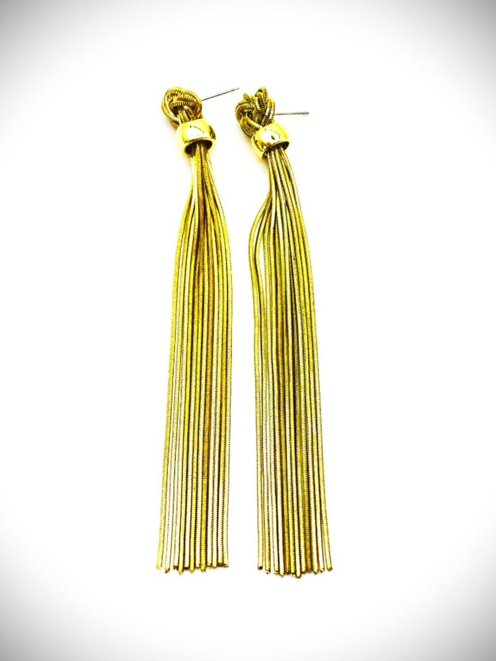 HOUSE of HARLOW Gold Plated Tassel Long Earrings